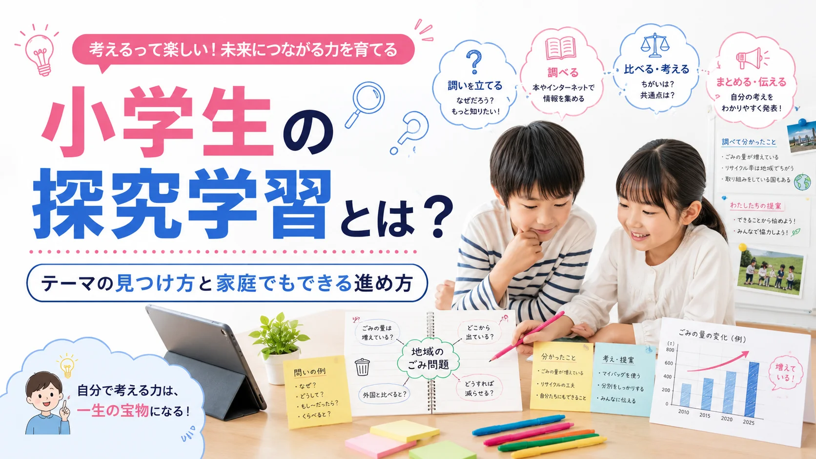 小学生の探究学習とは？テーマの見つけ方と家庭でもできる進め方